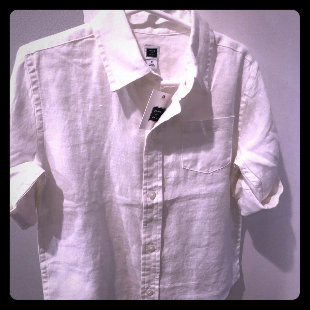 NWT Janie and Jack linen button down